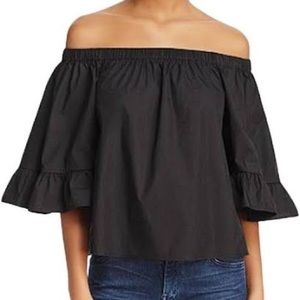 Rebecca Minkoff Black Off the shoulder top NWT gorgeous